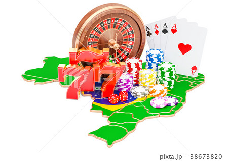 Casino and gambling industry in Brazil concept Casino and gambling industry in Brazil concept 38673820