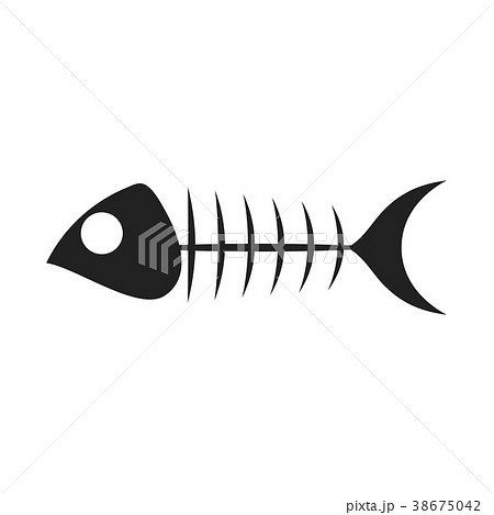 Fish skeleton line icon. 38675042