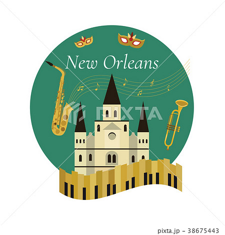 Welcome to New Orleans poster with famous symbols 38675443