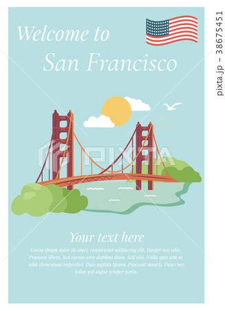 San Francisco poster with Golden Gate Bridge San Francisco poster with Golden Gate Bridge 38675451