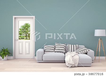 Living room interior in modern style, 3d render Living room interior in modern style, 3d render 38677016