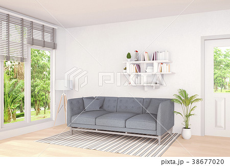 Living room interior in modern style, 3d render 38677020