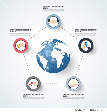 Abstract infographics number options template.  38678679
