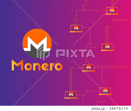 Cryptocurrency monero digital payment background 38679174