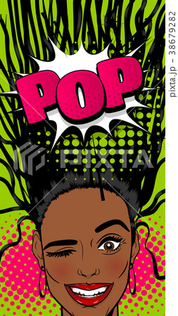 Seasonal sale woman pop art vintage poster 38679282