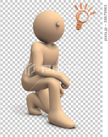 名案を思いついたキャラクター 名案を思いついたキャラクター 38679965