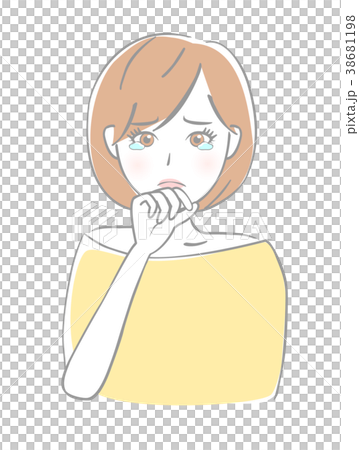女性　泣く 38681198