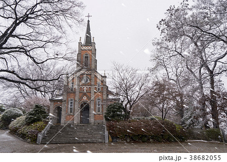 牙山市 忠南 雪景色 38682055
