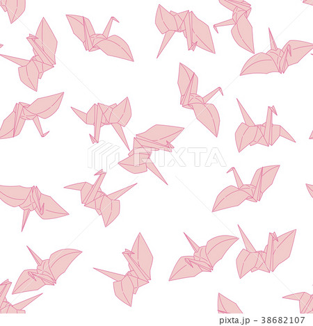折り鶴パターン 折り鶴パターン 38682107