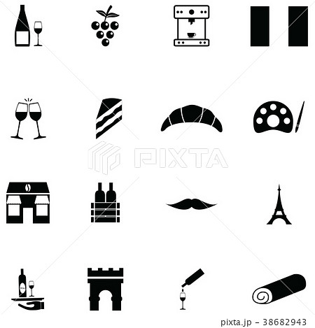 french icon set 38682943