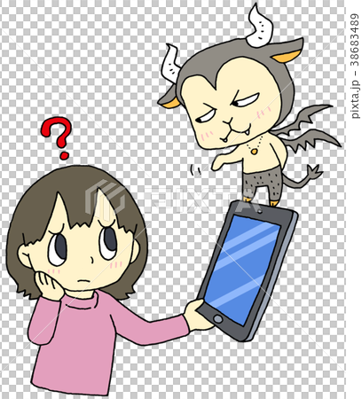 Smartphone woman devil Smartphone woman devil 38683489