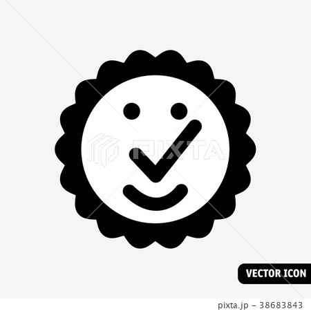 High quality symbol smile black and white icon. 38683843