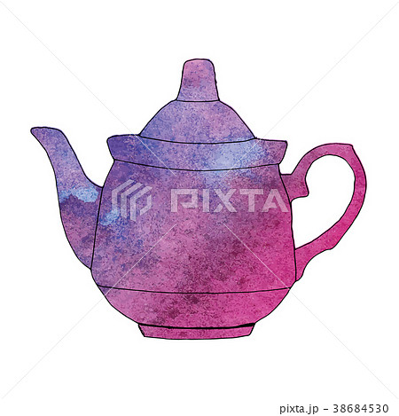 Watercolor hand drawn teapot. Vector illustration Watercolor hand drawn teapot. Vector illustration 38684530
