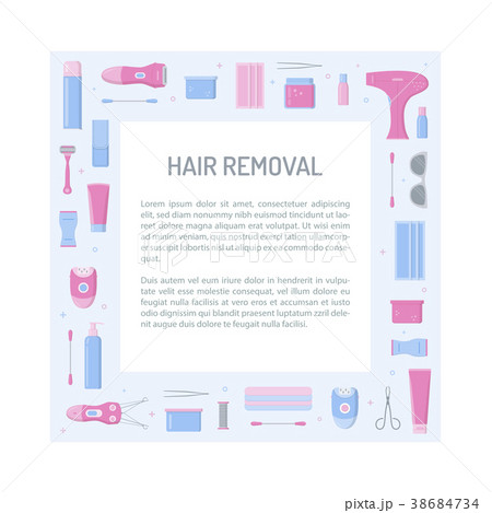 Hair removal square frame 38684734