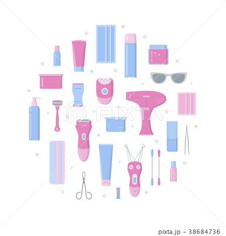 Hair removal circle concept 38684736