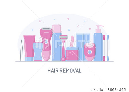 Hair removal flat 38684866