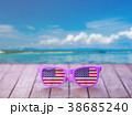 Sunglasses with american flag on wooden table 38685240