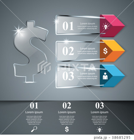 Business Infographics. Dollar, Money icon. Business Infographics. Dollar, Money icon. 38685295