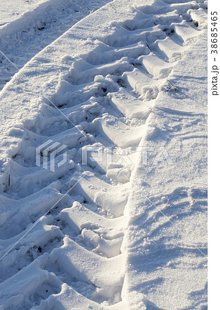 Road under the snow 38685465