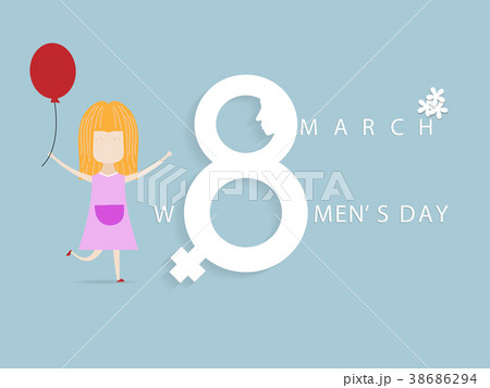 8 march international women's day greeting card 38686294
