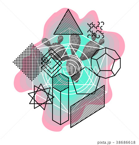 Background with abstract geometric shapes and Background with abstract geometric shapes and 38686618