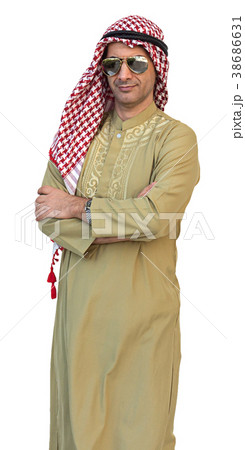 Portrait of Arab businessman isolated background 38686631
