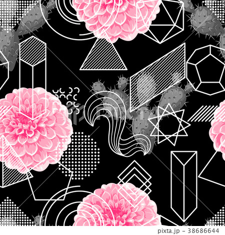 Seamless pattern with abstract geometric shapes Seamless pattern with abstract geometric shapes 38686644