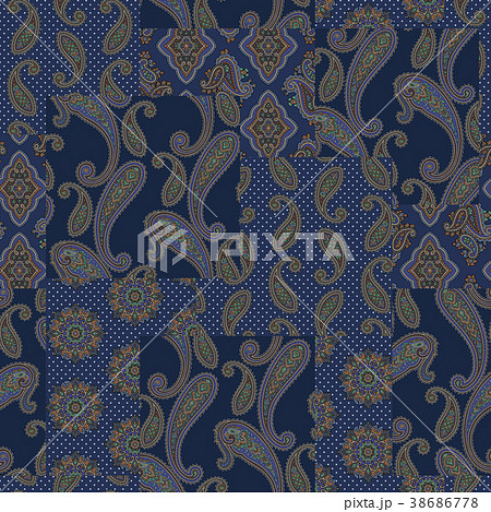 ペイズリーパッチワーク柄 ペイズリーパッチワーク柄 38686778