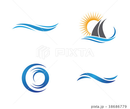 Water wave Logo Template vector 38686779