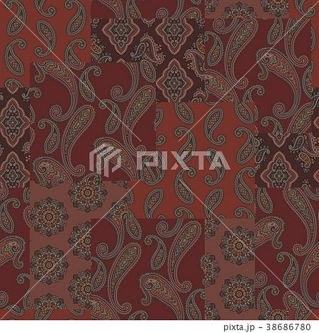 ペイズリーパッチワーク柄 ペイズリーパッチワーク柄 38686780