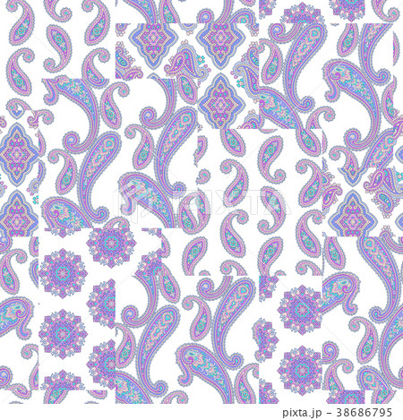 ペイズリーパッチワーク柄 ペイズリーパッチワーク柄 38686795