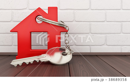 Abstract red home and key Abstract red home and key 38689358