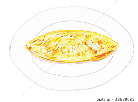 プレーンオムレツのイラスト素材
