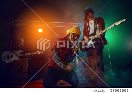 Teenagers are playing rock. Teenagers are playing rock. 38691691
