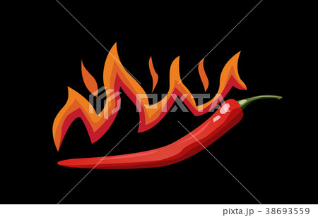 Hot chili pepper vector 38693559
