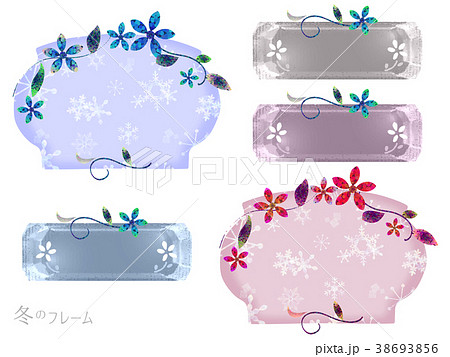 冬の装飾フレーム	 38693856