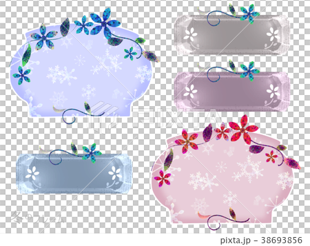 冬の装飾フレーム	 38693856