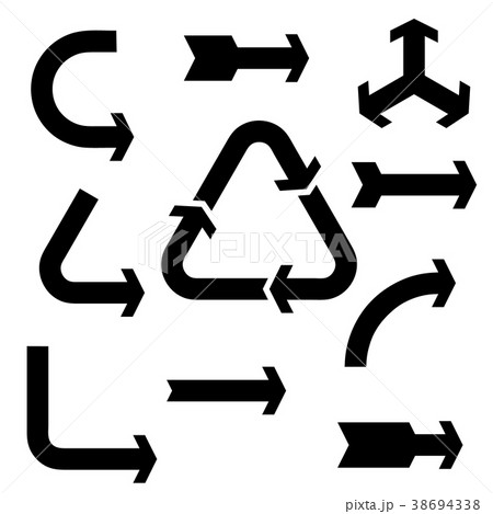 Arrow sign set. Isolated on white background. Arrow sign set. Isolated on white background. 38694338