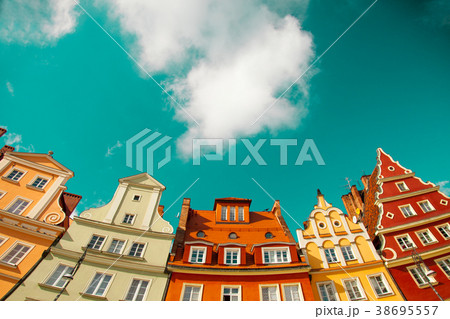 View at vintage style buildings at Wroclaw, 38695557