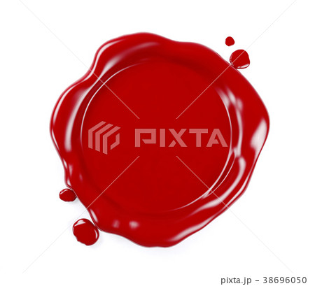 Red wax seal isolated on white background 38696050