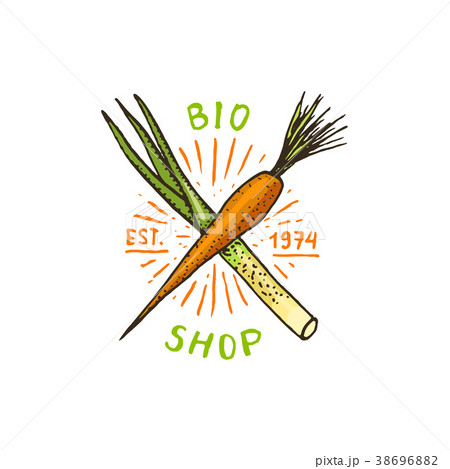 Healthy Organic food logos set or labels and 38696882