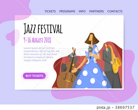 Jazz music festival, trio performs at the concert 38697537