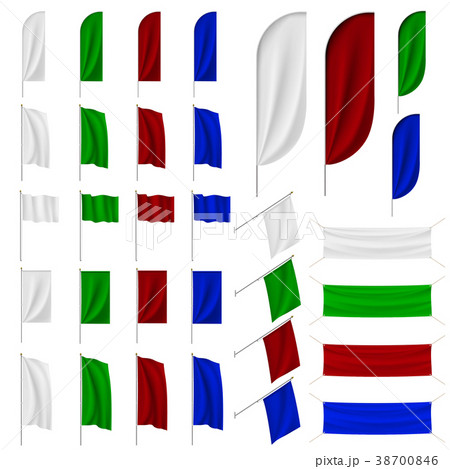 Set of multicolored flags 38700846