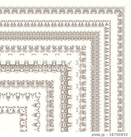 Set of ornate frames and borders 38700850