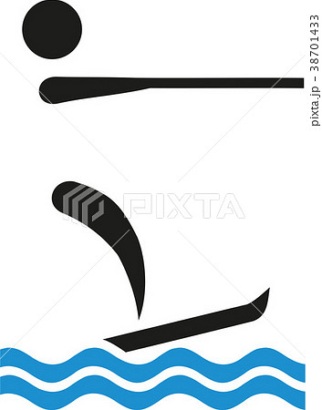 Water ski icon 38701433