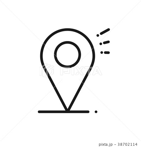 Location line icon. Map pin pointer sign and Location line icon. Map pin pointer sign and 38702114