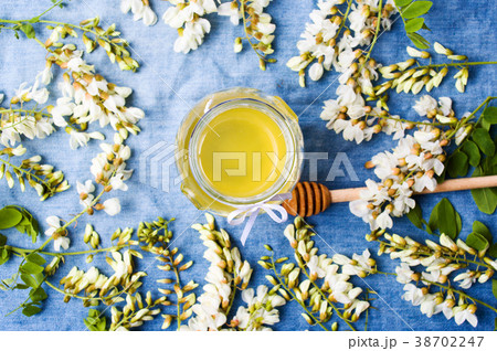 Acacia flowers and honey 38702247