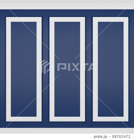 decoration classic blue wall ,3d render 38702472