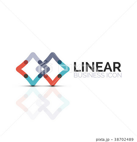 Abstract flower or star minimalistic linear icon 38702489