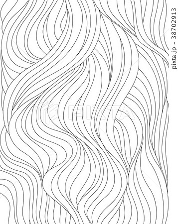 Waves or hair background vector 38702913